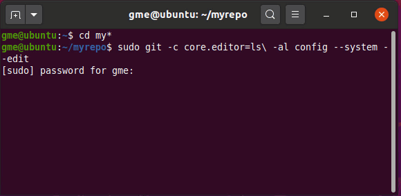 Linux Git config files