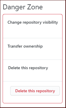 delete GitHub repo steps