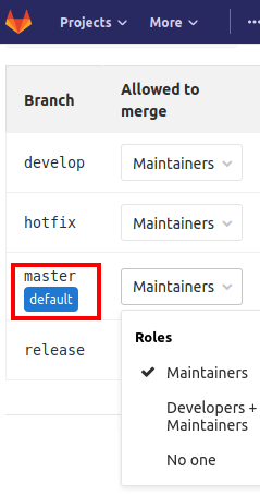 GitLab merge into master branch