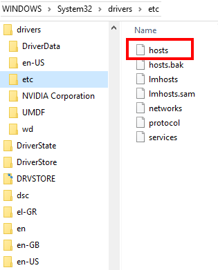 edit hosts file