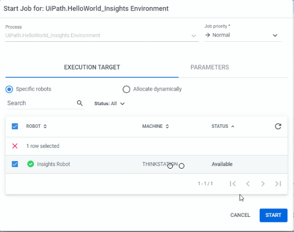 RPA robot UiPath