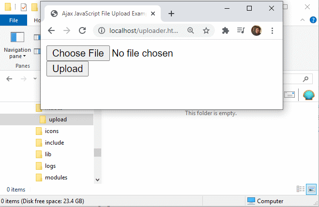 Ajax file upload example