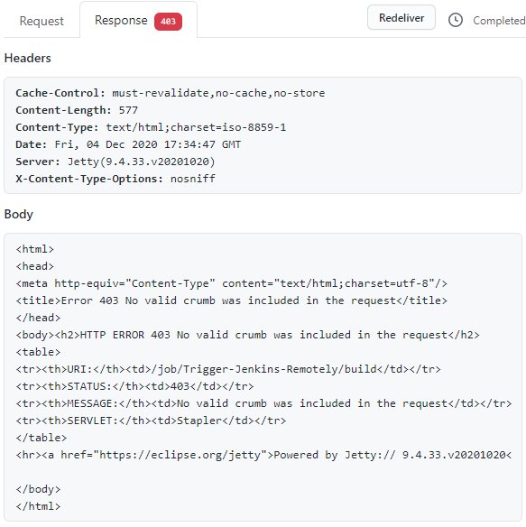 403 no valid crumb error