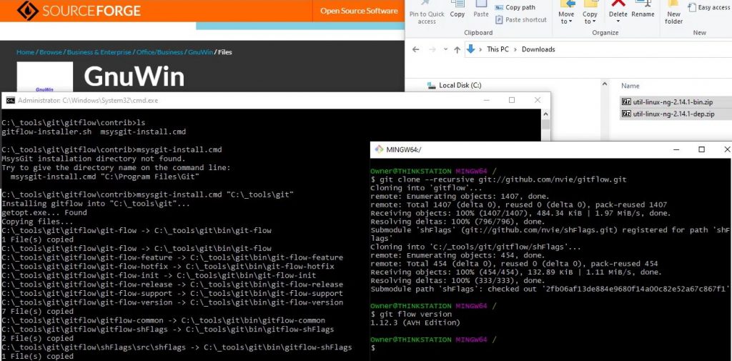 install Gitflow Windows