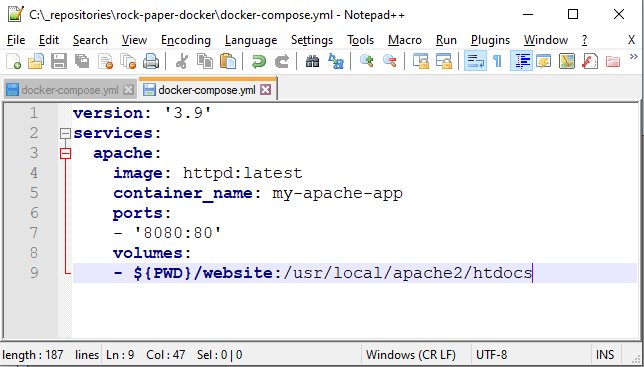 Apache docker-compose.yaml file for httpd