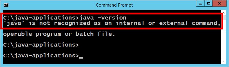 java is not recognised as an internal or external command