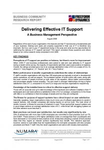 Delivering Effective IT Support paper