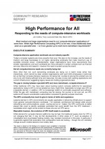 High Performance for All front page