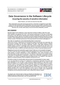 Data Governance in the Software Lifecycle - front page